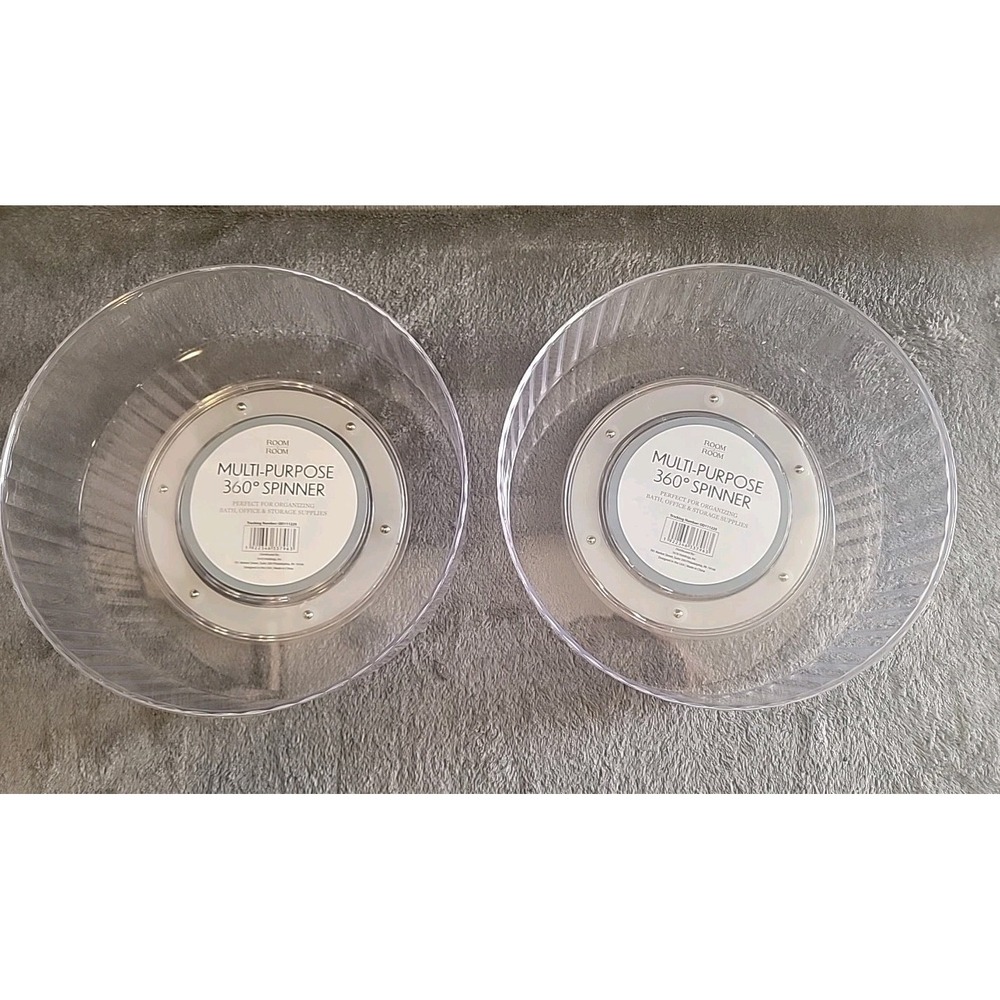 2 Round 360° Rotating Lazy Susan Turntables~Refrigerator Organizers & Storage